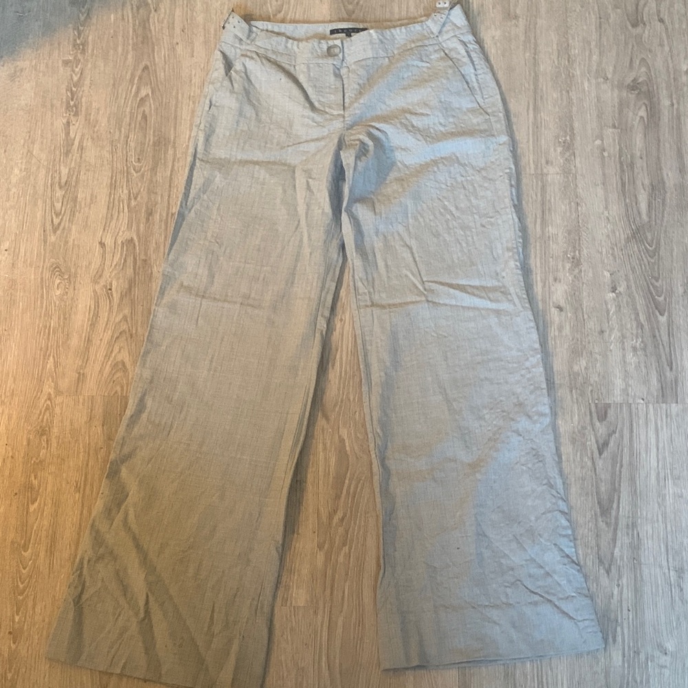 Theory Light Gray Textured Pants
